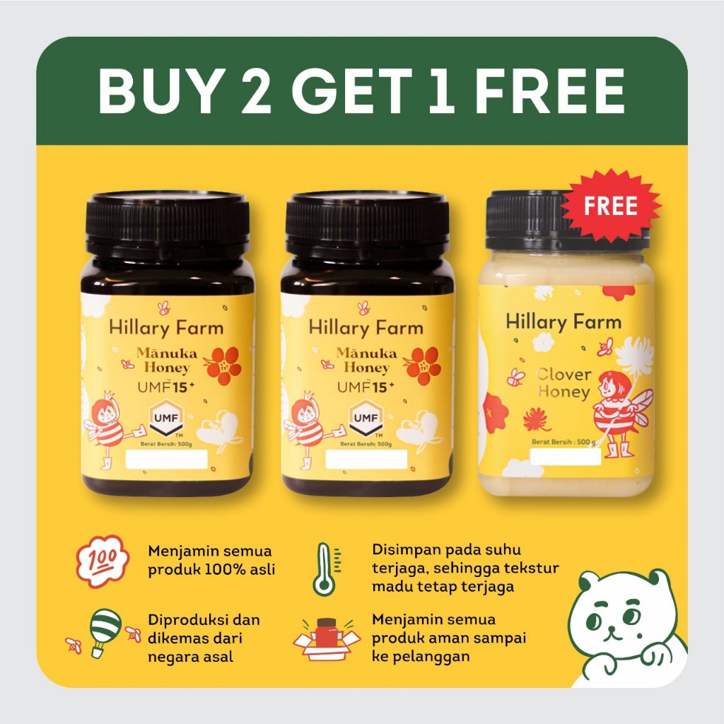 

2 Manuka UMF 15+ Free Madu