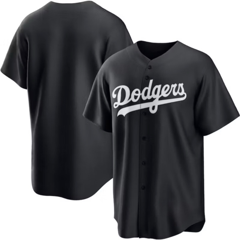 JERSEY BAJU BASEBALL LA LOS ANGELES DODGERS HITAM POLOS