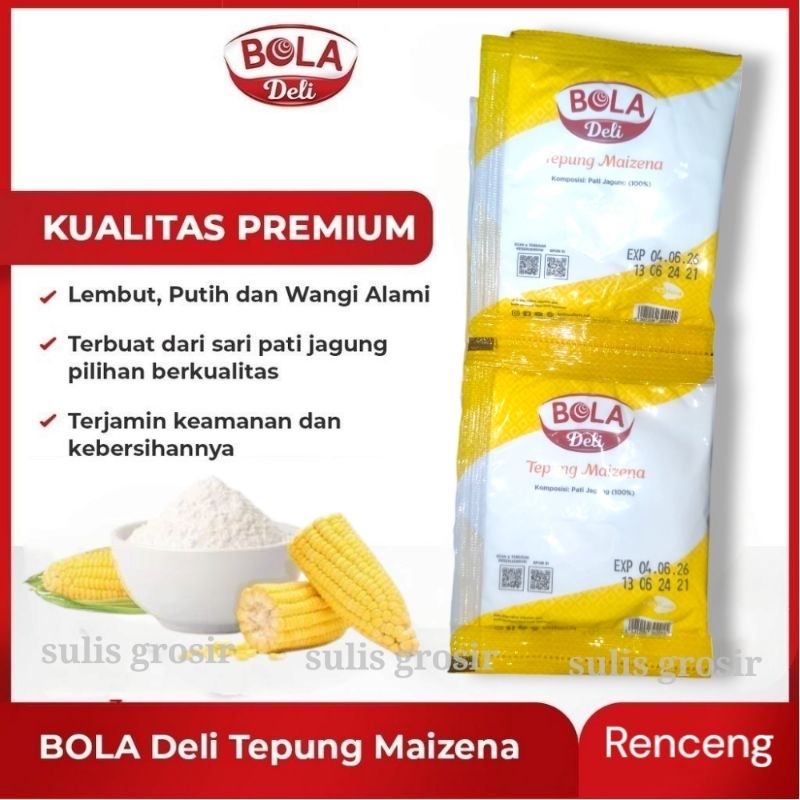

Bola Deli Tepung Maizena Per Renceng Isi 10 x 20gr