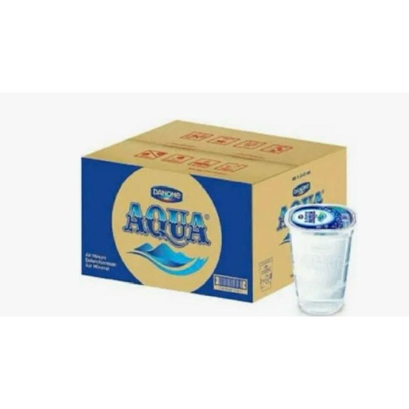 Aqua Gelas 200ml 1 Kardus isi 48CUPS