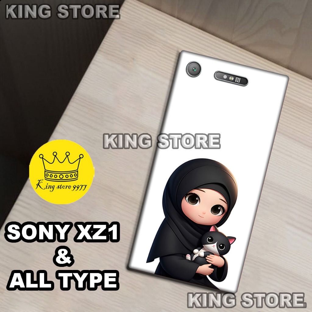 (KS24)  Softcase karet untuk SONY XZ1 Motif gambar karakter Hijab/casing SONY XZ1 terbaru/kesing hp/
