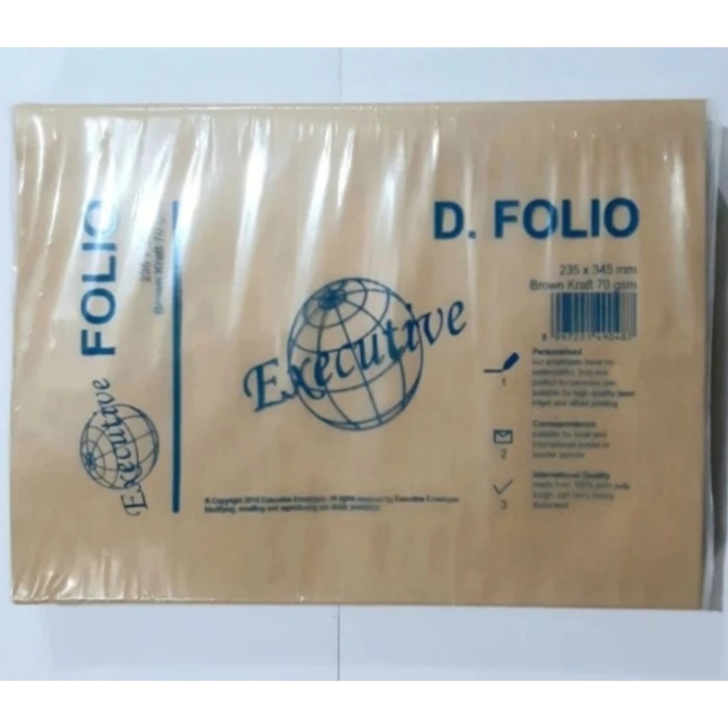 

Executive Amplop Coklat Polos Ukuran Folio (D) Tanpa Lem