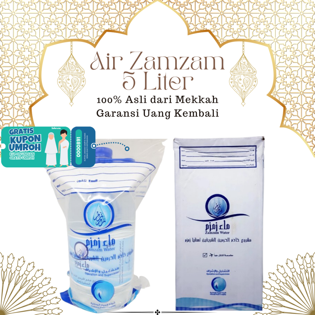 

Air Zamzam Arab Saudi – 5 Liter Ori