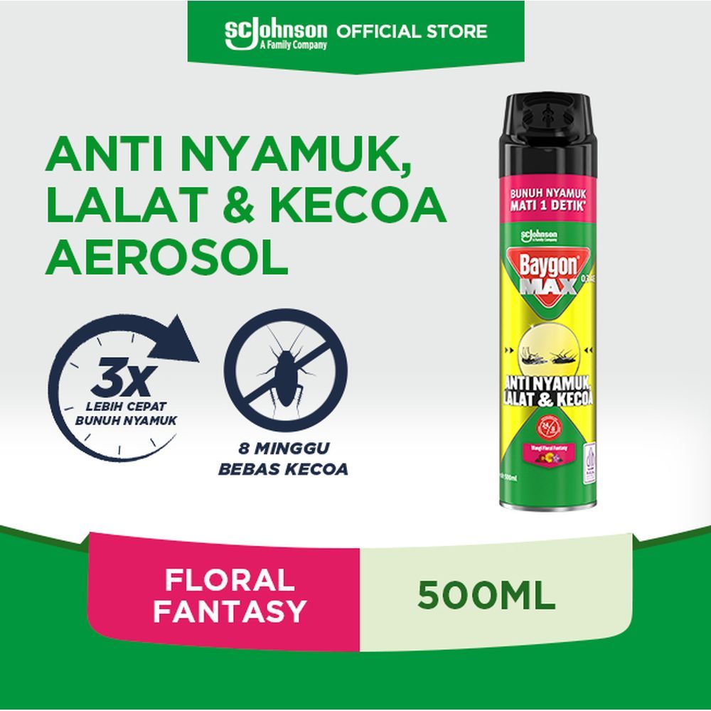 Baygon Max Aerosol 500ml /  baygon aerosol 600ml