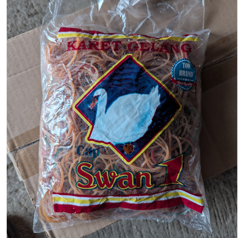 

KARET GELANG MERK SWAN 1 KARET TERBAIK TERMURAH 300 GRAM