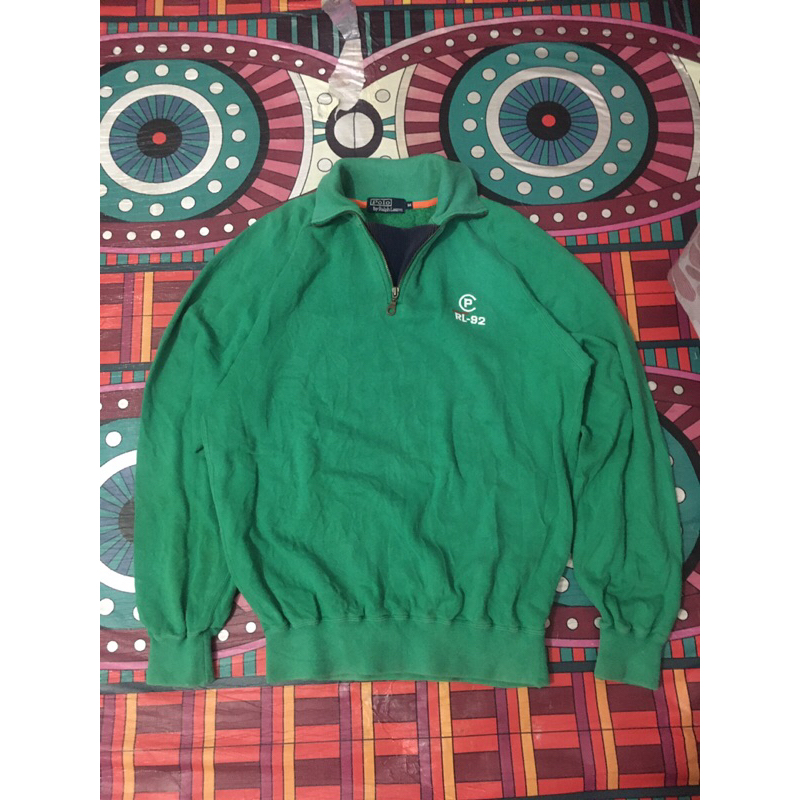 Rare Vintage 1990 Polo Ralph Lauren 92 Halfzip Sweatshirt