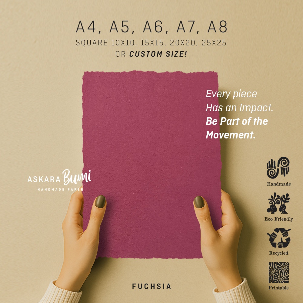 

Kertas Daur Ulang // Handmade // Ramah Lingkungan // Eco Friendly // Fuchsia