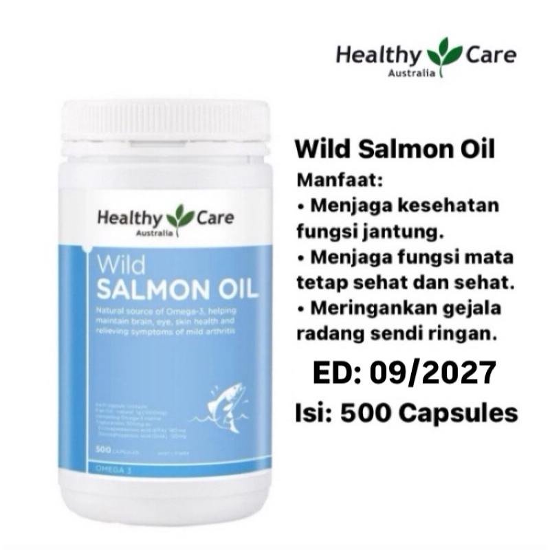 Healthy Care Wild Salmon Oil 1000MG 500 Capsules