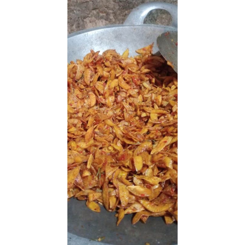 

Keripik jengkol pedas