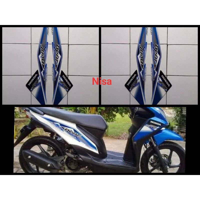 SETIKER LIS BODI MOTOR HONDA BEAT FI 2013 PUTIH BIRU