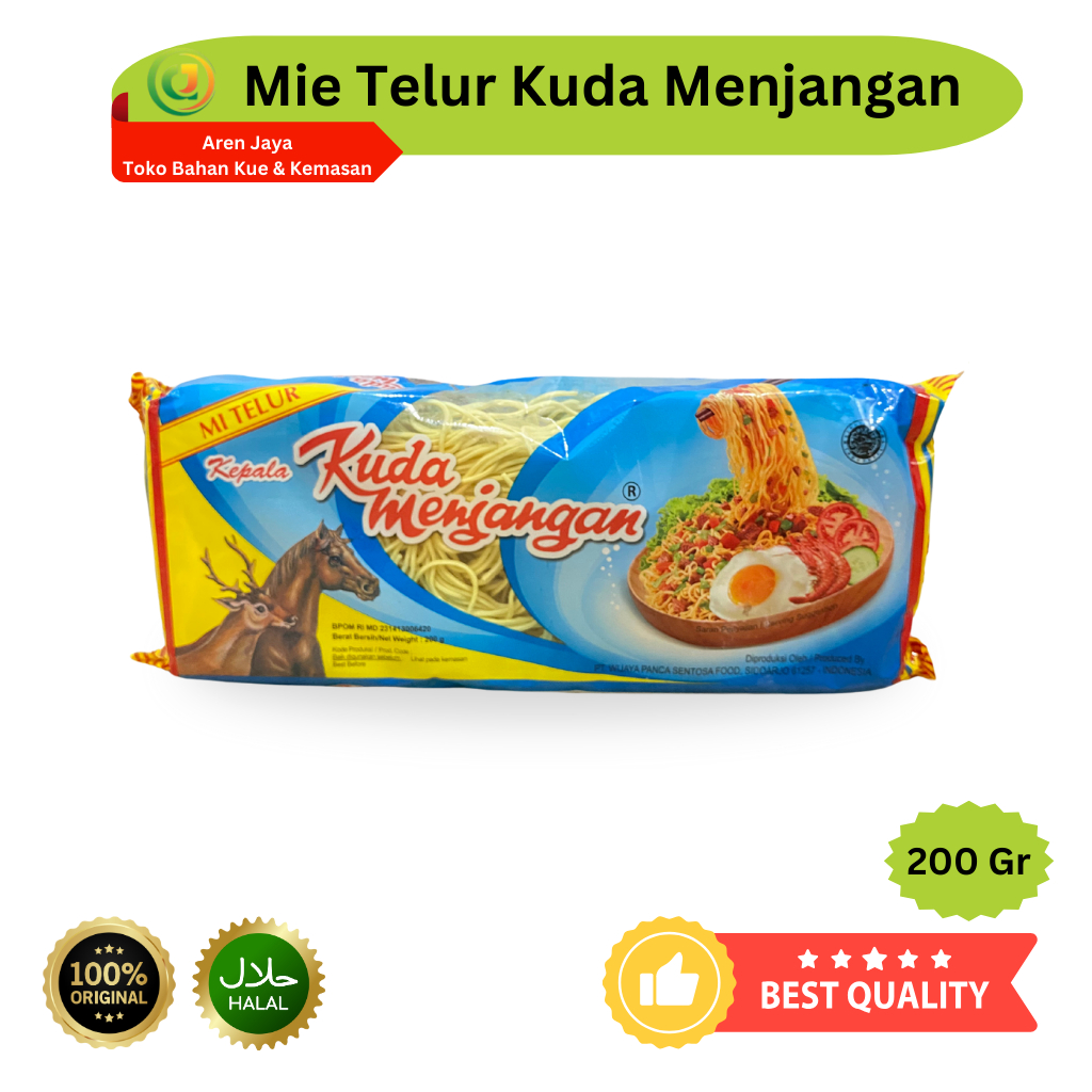 

Mie Telur Kuda Menjangan Pipih Lebar 200 Gram Original