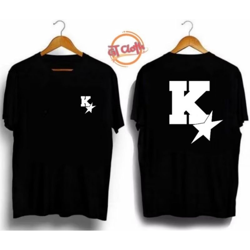 KAOS INISIAL HURUF K MOTIF BINTANG
