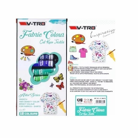 

(1 SET) CAT KAIN TEXTILLE / FABRIC COLOR MEREK V-TRO