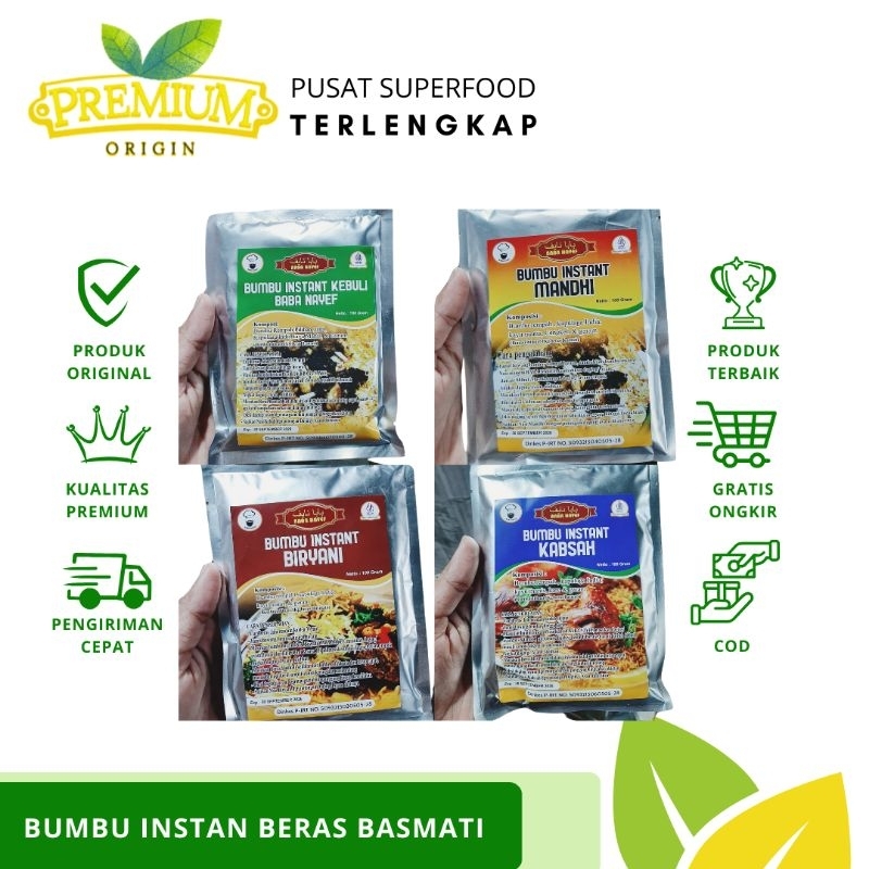 

Bumbu Beras Basmati Rempah Otentik Timur Tengah | Biryani Kabsah Kebuli Mandhi