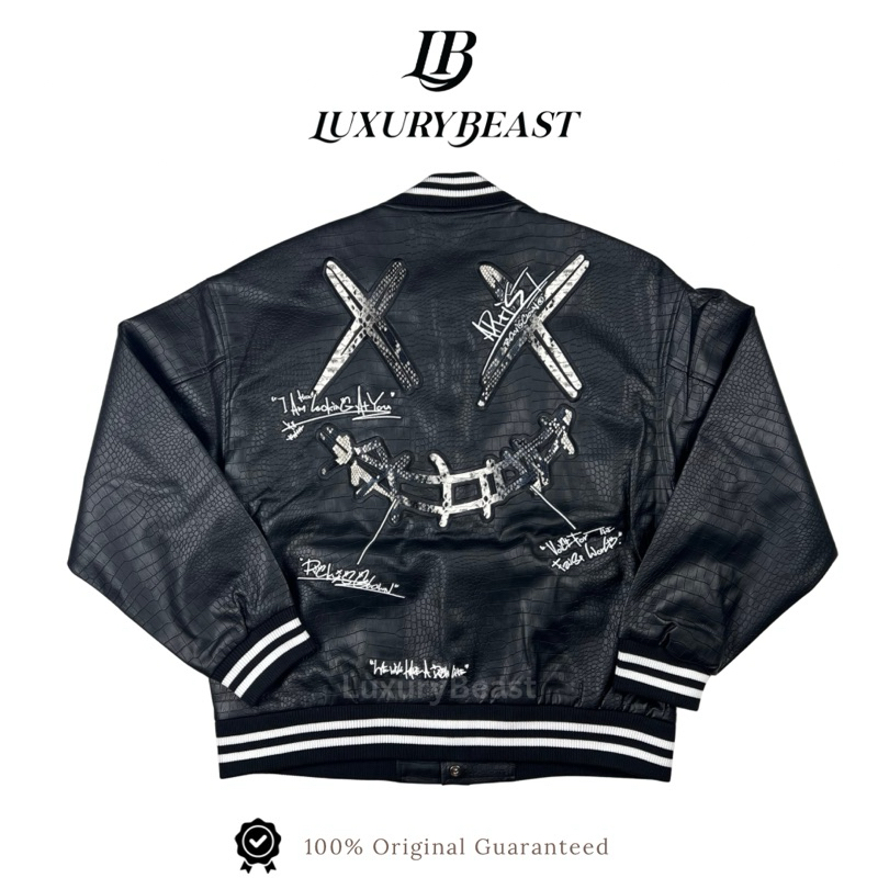 RIC Ricky Is Clown Snake Skin Alligator Varsity Jacket