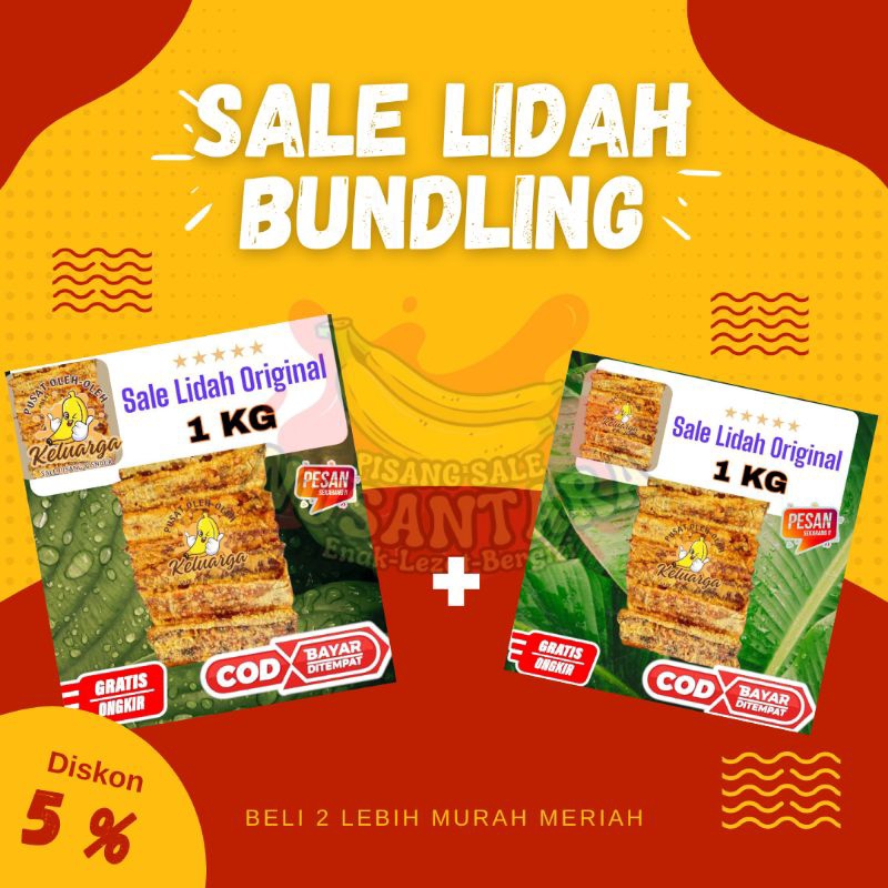 

sale lidah bundling 1kg+1kg lebih murah sale pisang lidah paket hemat