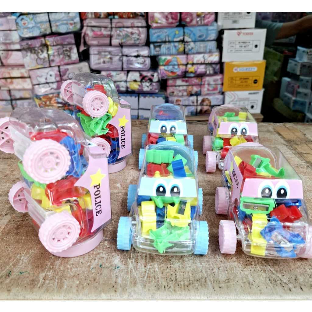 

Rautan Toples Mobil Murah isi 24 Pcs Sharpener Serutan Ongotan - 1 Toples Stationery