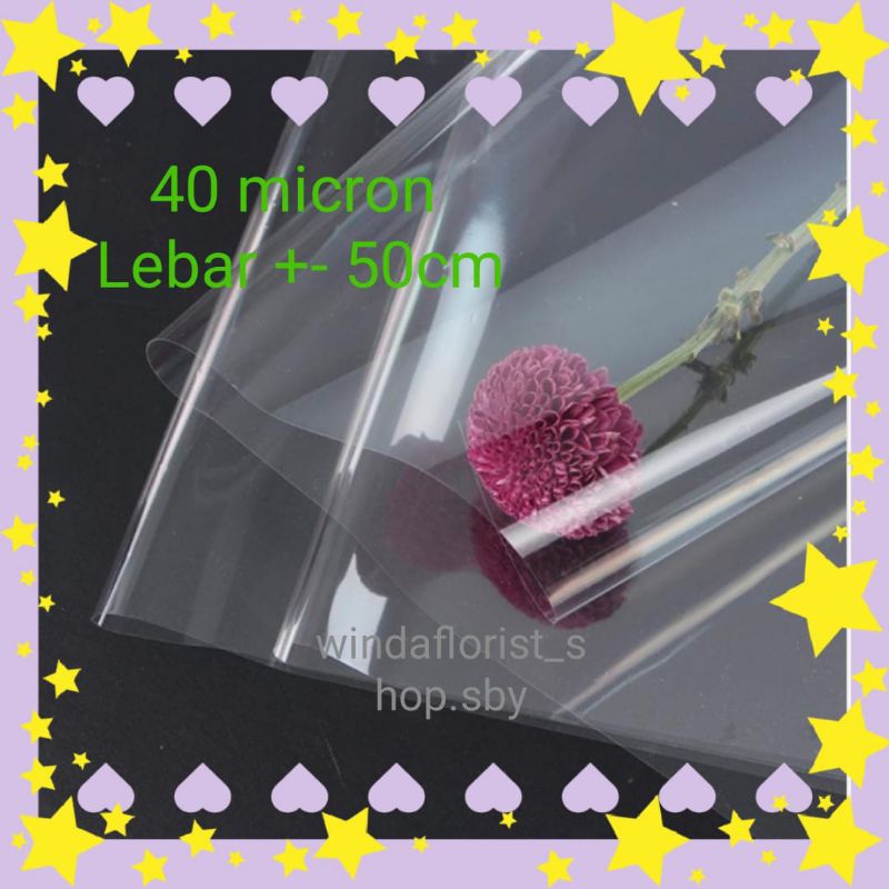 

Kertas Wrapping (ROLL) Cellophane Bening Plastik OPP Mika Buket Bunga Transparant