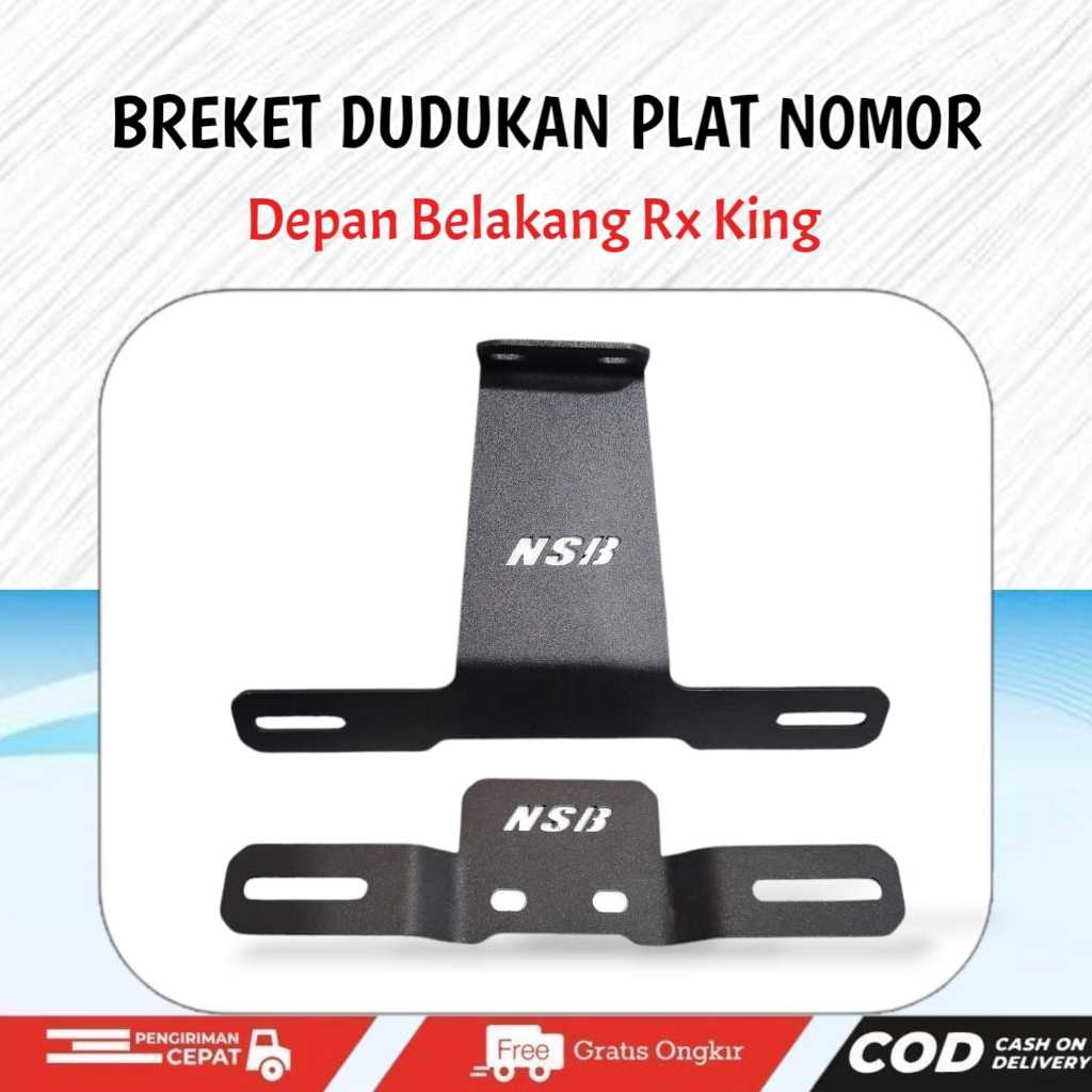 BREKET PLAT NOMOR MOTOR RXK BRACKET DUDUKAN PLAT NOMOR MOTOR RX KING DEPAN BELAKANG