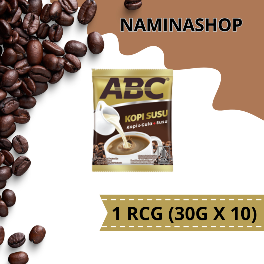 

ABC KOPI INSTANT KOPI&GULA+SUSU RCG 10x30g