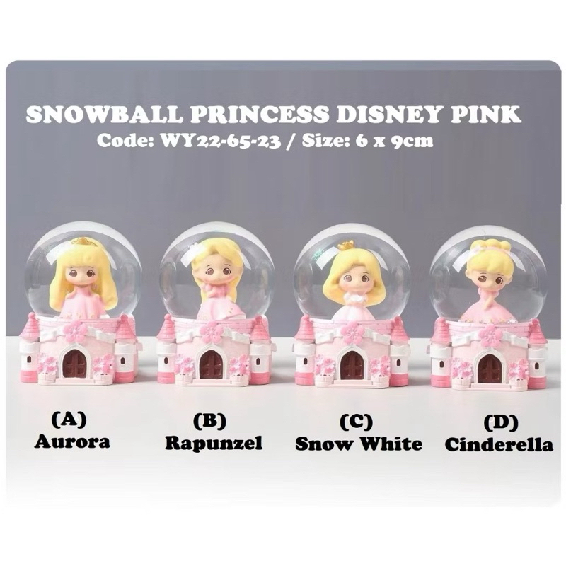 SNOWBALL pajangan bola kaca music box bola kristal salju lampu princess butterbear little pony unico