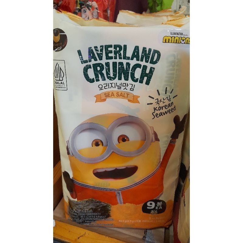 

laverland crunch sea salt 9x4,5 gram