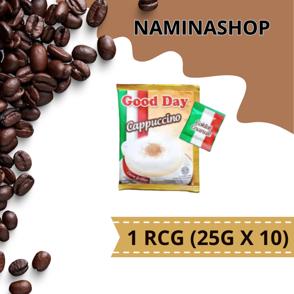 

GOOD DAY KOPI INSTANT CAPPUCCINO W/COKLAT GRANUL RCG 10x25g