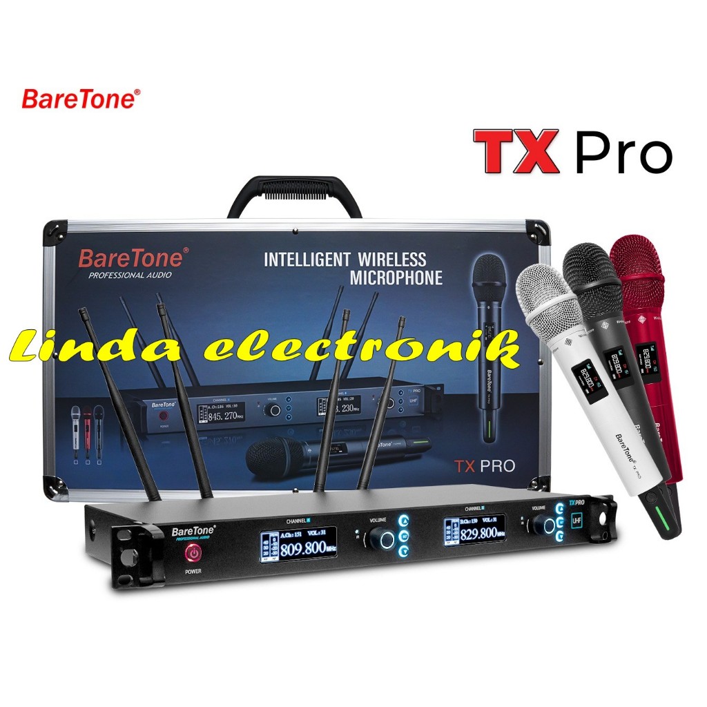 mic wireless baretone txpro / tx pro hadnheld free koper original