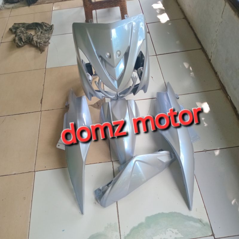 cover full body halus yamaha mio soul karbu warna silver lembayung biru