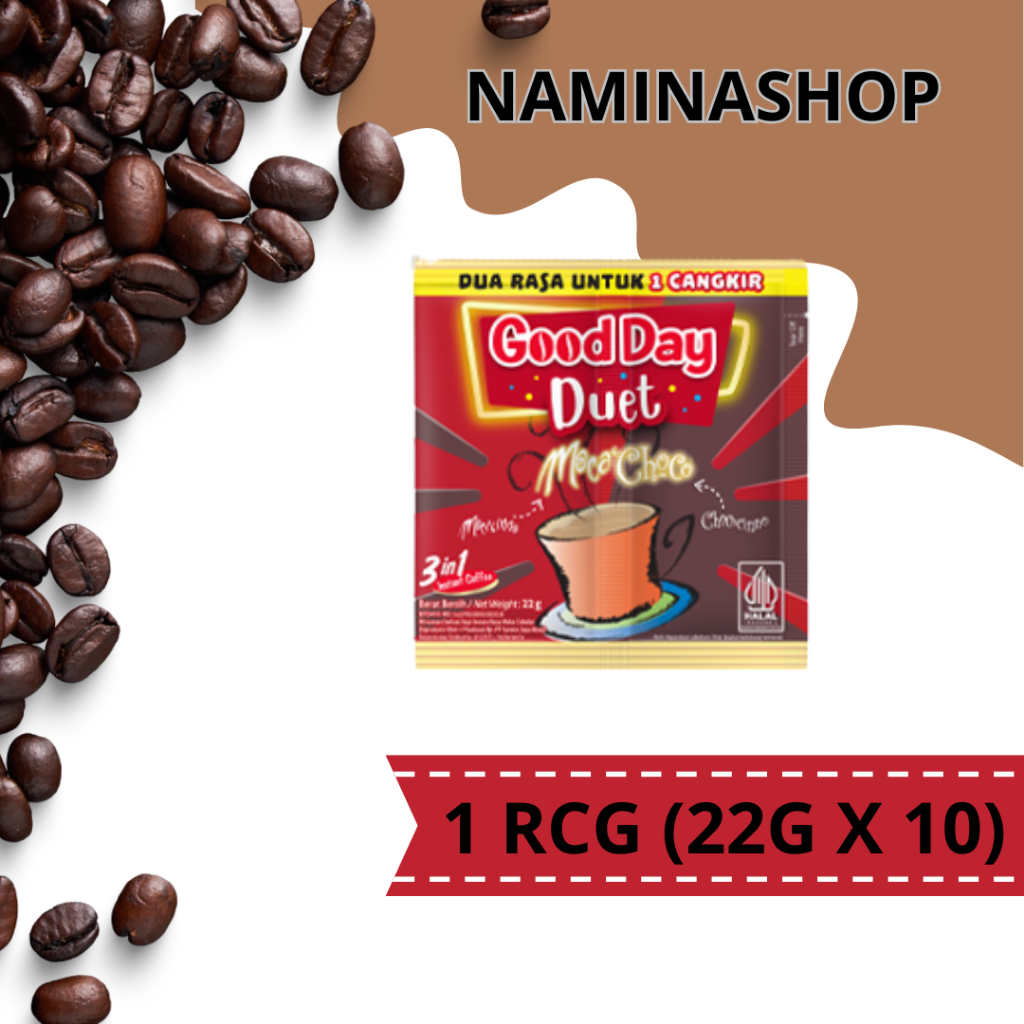 

GOOD DAY KOPI INSTANT 3 IN 1 DUET MOCA'CHOCO RCG 10x22g