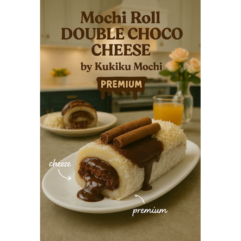 

Kue Mochi Roll /Gulung Double Choco Cheese/Mix Coklat Keju