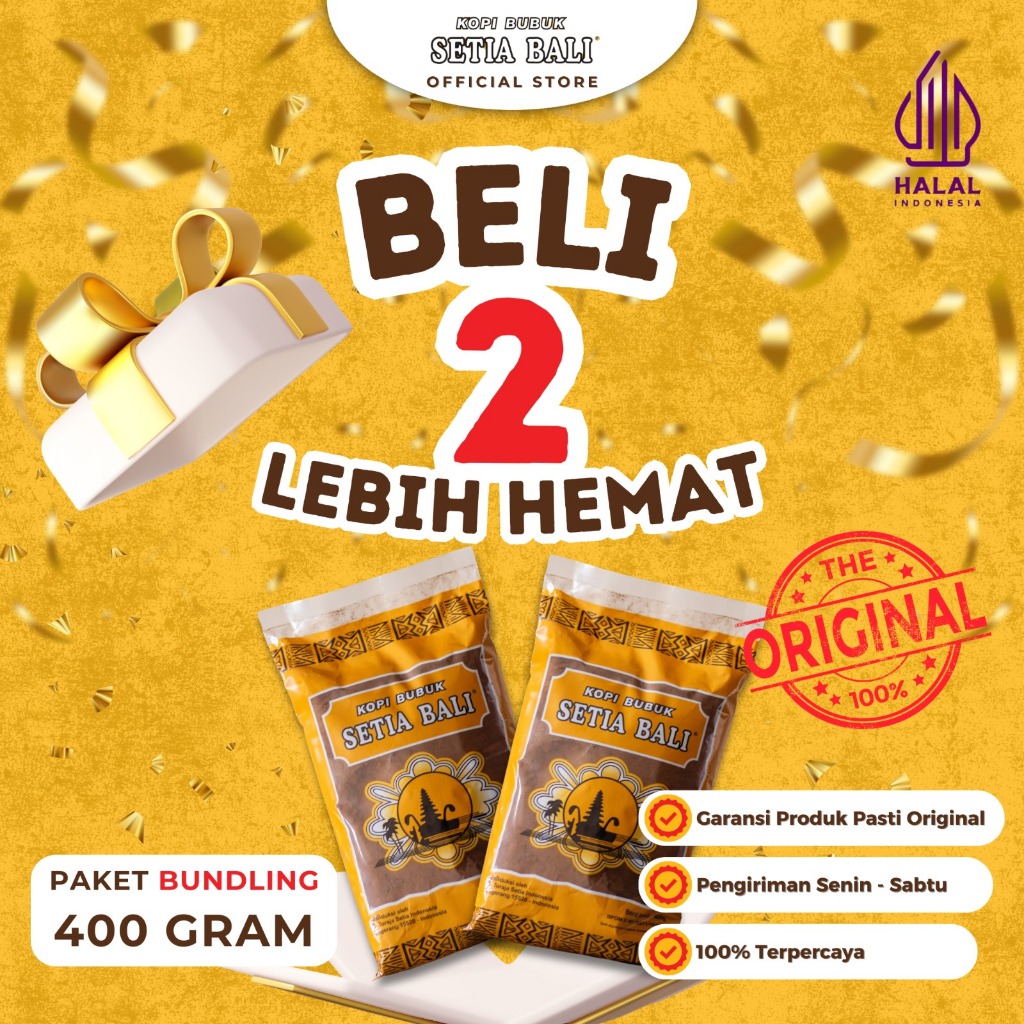 

Paket Hemat Kopi Bubuk Setia Bali 400 gram 2 pcs