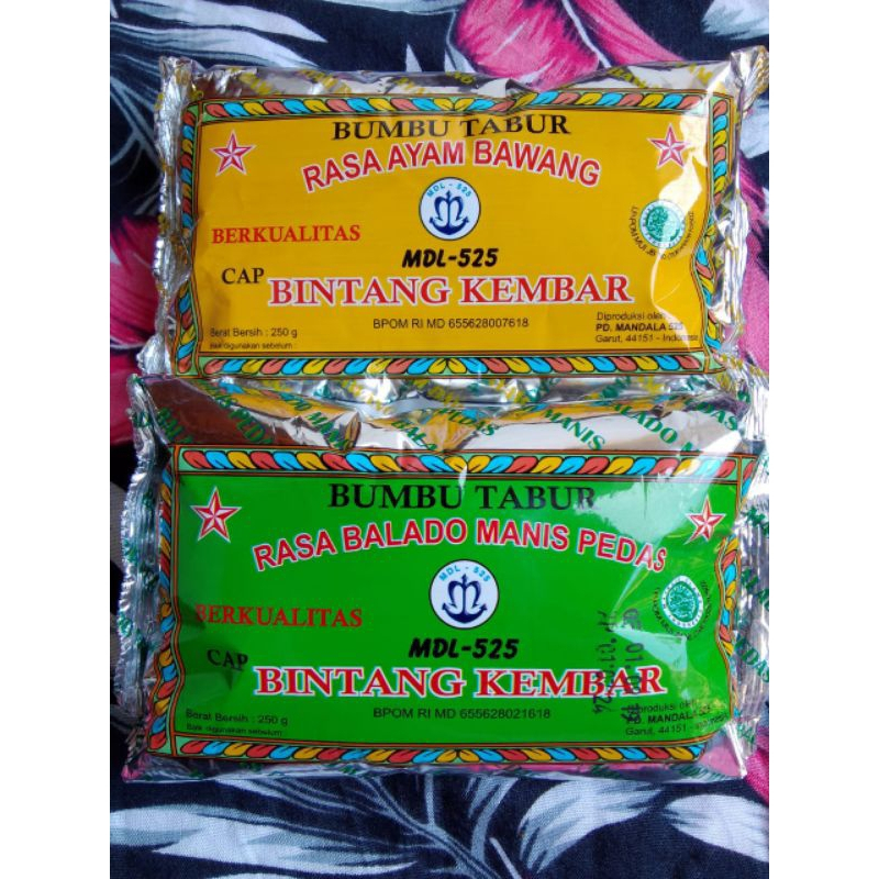 

Bumbu Atom Bintang 250g. Tersedia Rasa Ayam Bawang dan Balado