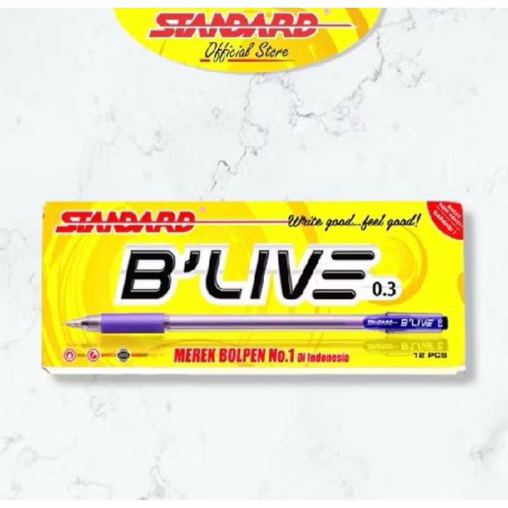 

( 1 PACK ) Pulpen B'LIVE 0.3 STANDARD PEN / Lusin ( Alat Tulis / Pen / Ballpoint / Pena )( 1 PACK ) Pulpen B'LIVE 0.3 STANDARD PEN / Lusin ( Alat Tulis / Pen / Ballpoint / Pena )
