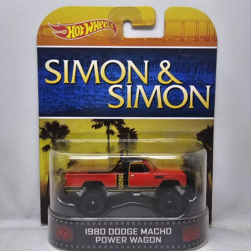 Hot wheels retro movie simon & simon 1980 Dodge macho power wagon ban karet