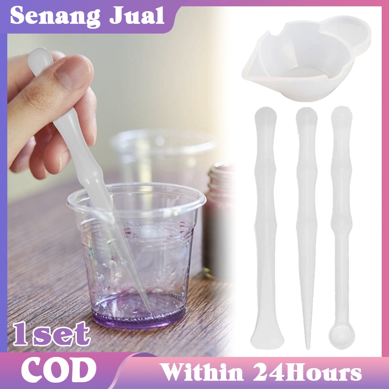 

Gelas Pencampur Lem Kristal DIY / Cetakan Kemasan Silikon Penghilang Busa