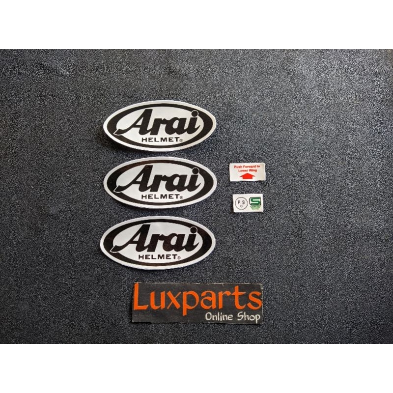 Stiker helm Arai TSR Ram4 Ram5 VZ Ram RX7X