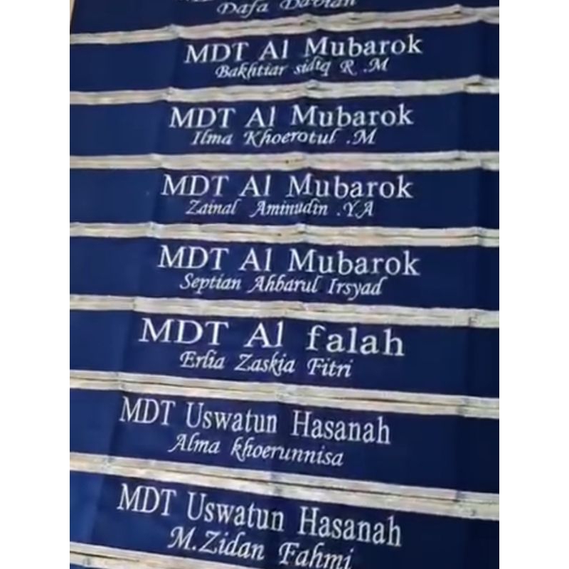 Ay00 selempang wisuda,selempang SAMPING 1 LAPIS TAMBAH LOGO/SELEMPANG SAMPING LOGO/SELEMPANG WISUDA