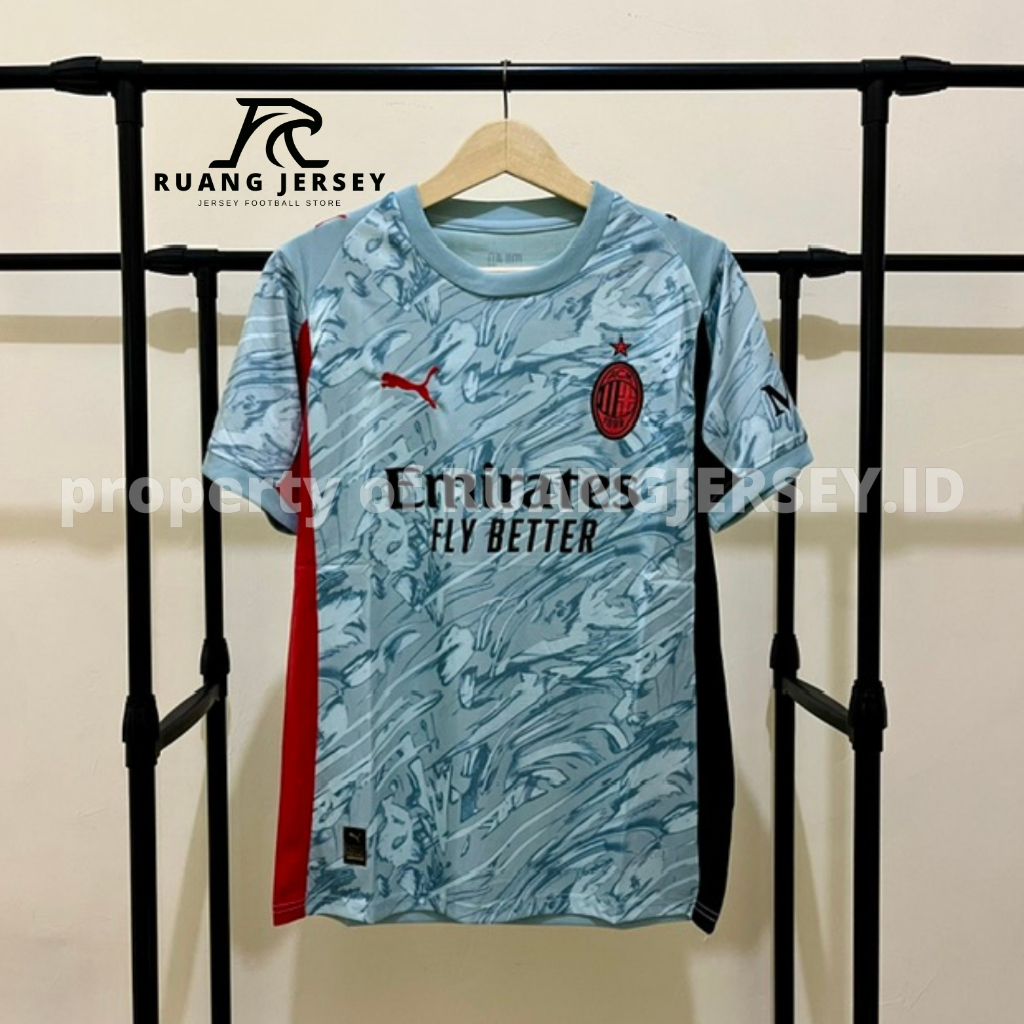 Jersey Sepak Bola Ac Milan GK Goalkeeper 25/26 Leaked Baju Sepak Bola Pria Dewasa