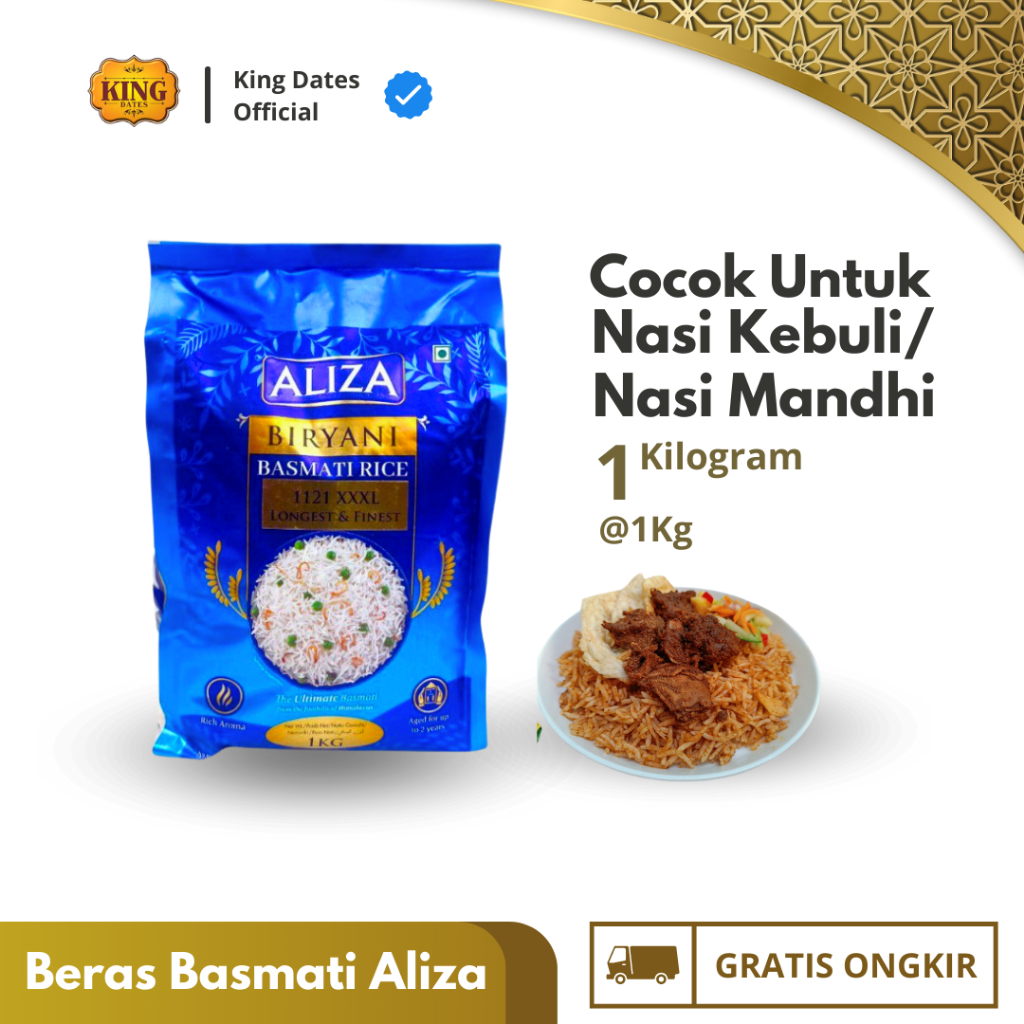 

Beras Aliza Biryani Basmati 1Kg Biryani Basmati Rice