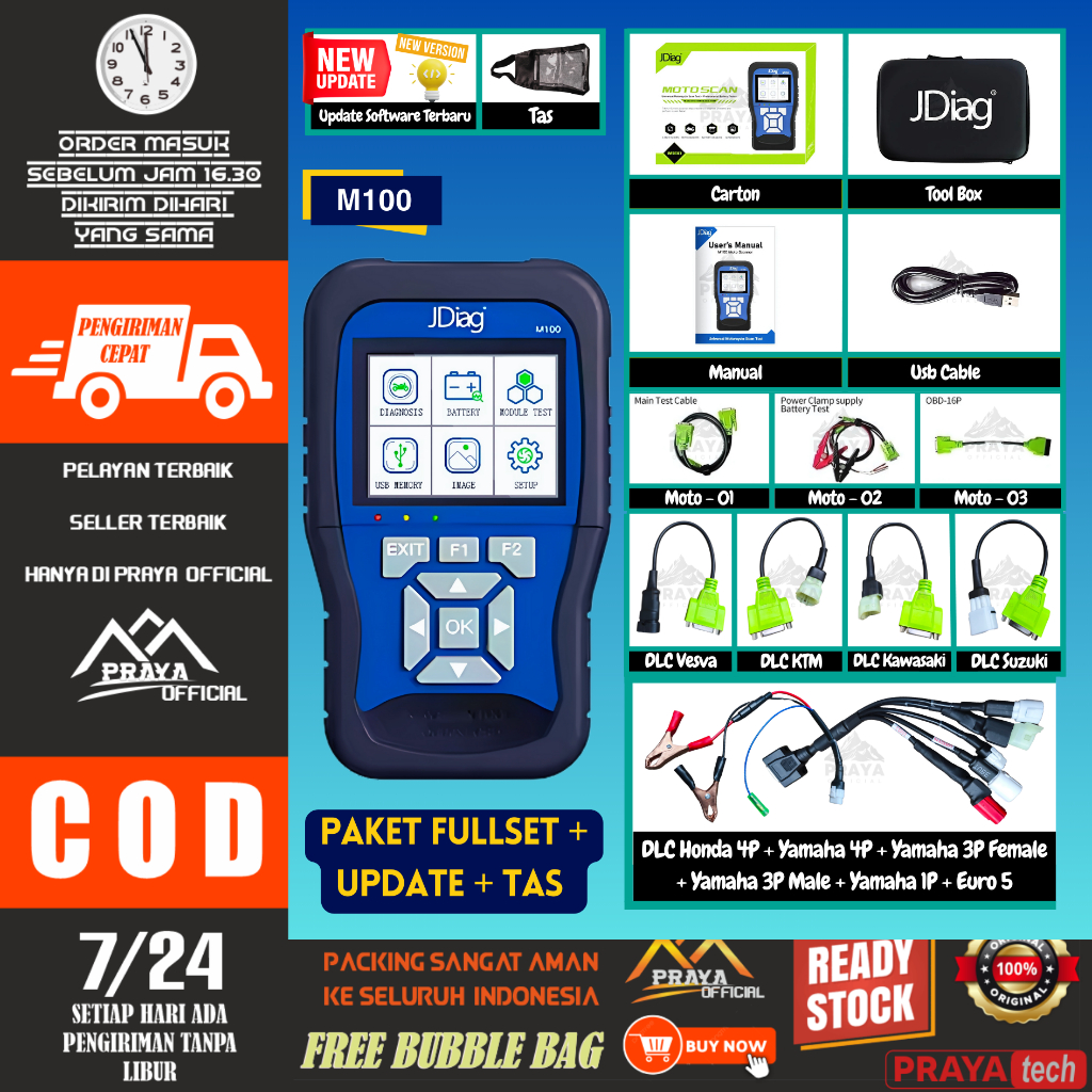 M100 SCANNER HONDA JDIAG M 100 SCANNER MOTOR INJEKSI  SCANER MOTO EROR SEPEDA MOTOR OBD CO ECU OBD2