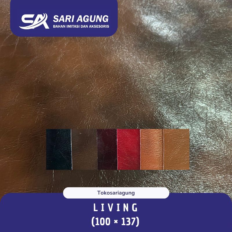 LIVING (METER) BAHAN KULIT SINTETIS UNTUK TAS DOMPET SOFA