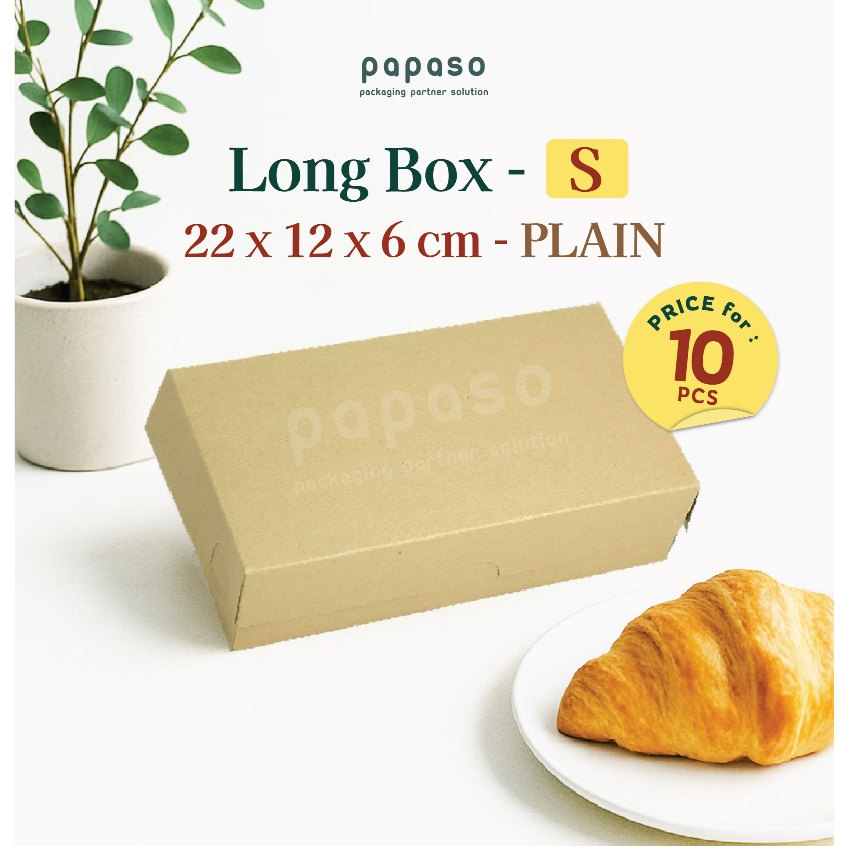 

Box Brownies / Long Box / Kotak (LBB-S-PLAIN) Kraft Full Laminating (Min. Order 1pack/10pcs)