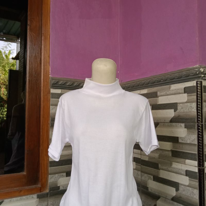 preloved turtle neck knit/preloved rip knit