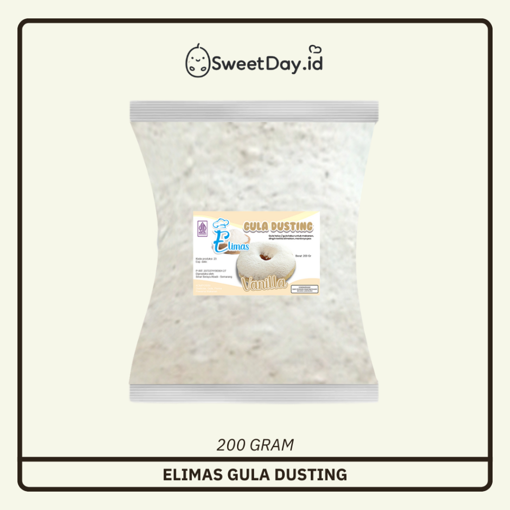 

200 Gr Gula Donat Vanilla Elimas Gula Dusting