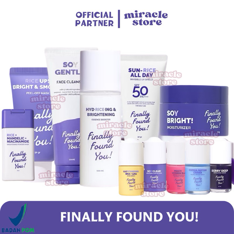[MIRACLE STORE] FINALLY FOUND YOU MOISTURIZER TONER RETINAL EYE CREAM DARK SPOT SERUM PEEL OFF MASK 