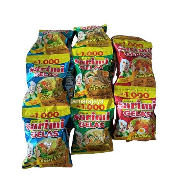 

Sarimi Gelas 30 Gram isi 10 Bungkus ( Harga 1 Renceng )