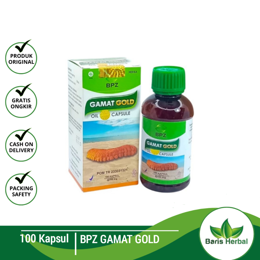 BPZ Gamat Gold Oil Capsul | Membantu Memelihara Kesehatan | Kapsul Gamat Emas 100 Kapsul