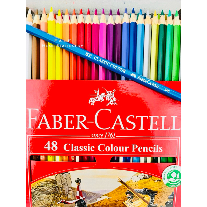 

Faber-Castell Pensil Warna Panjang Color Pencils Classic Color 24pcs Pensil Gambar Anak