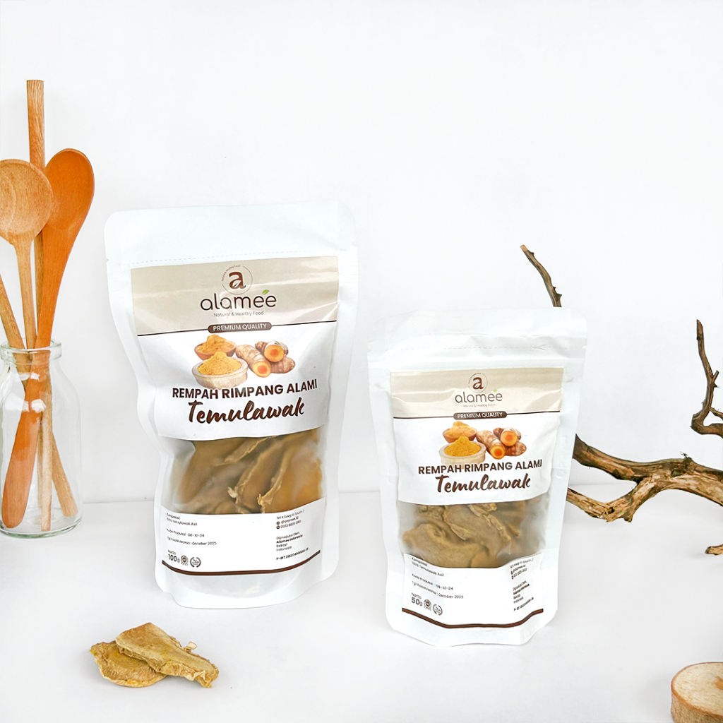 

ALAMEE Temulawak Kering Dried Curcuma Iris Rempah Rimpang Organik Alami Temu Lawak